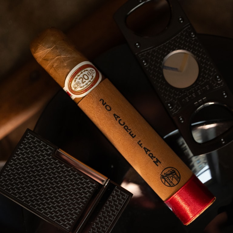 a 20 ACRE FARM cigar close-up