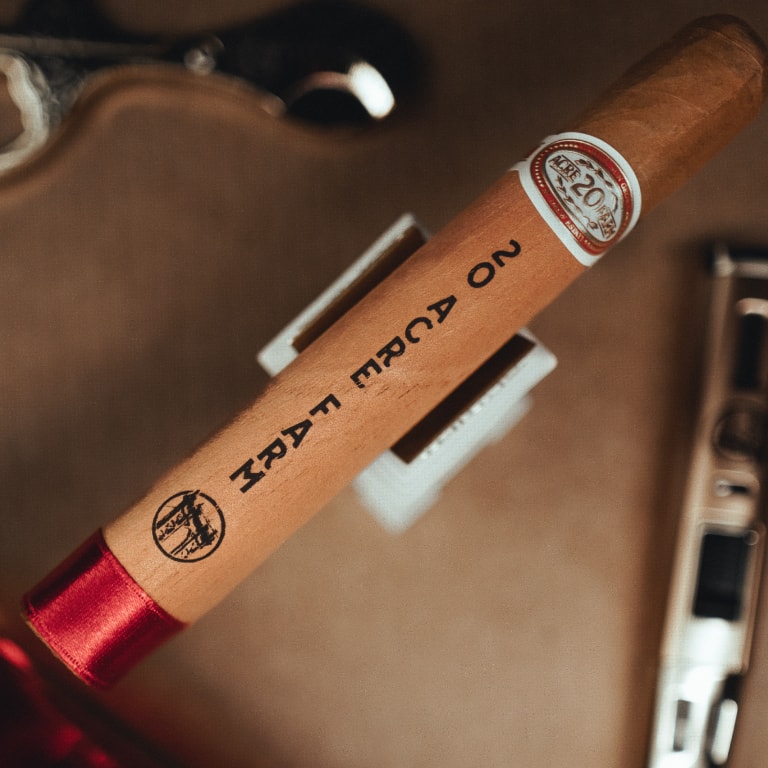 a 20 ACRE FARM cigar close-up