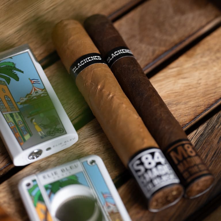 2 blackened cigars