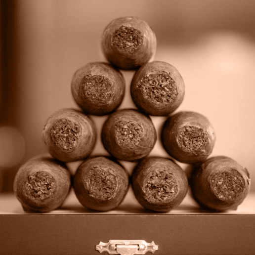 several stacked cigars