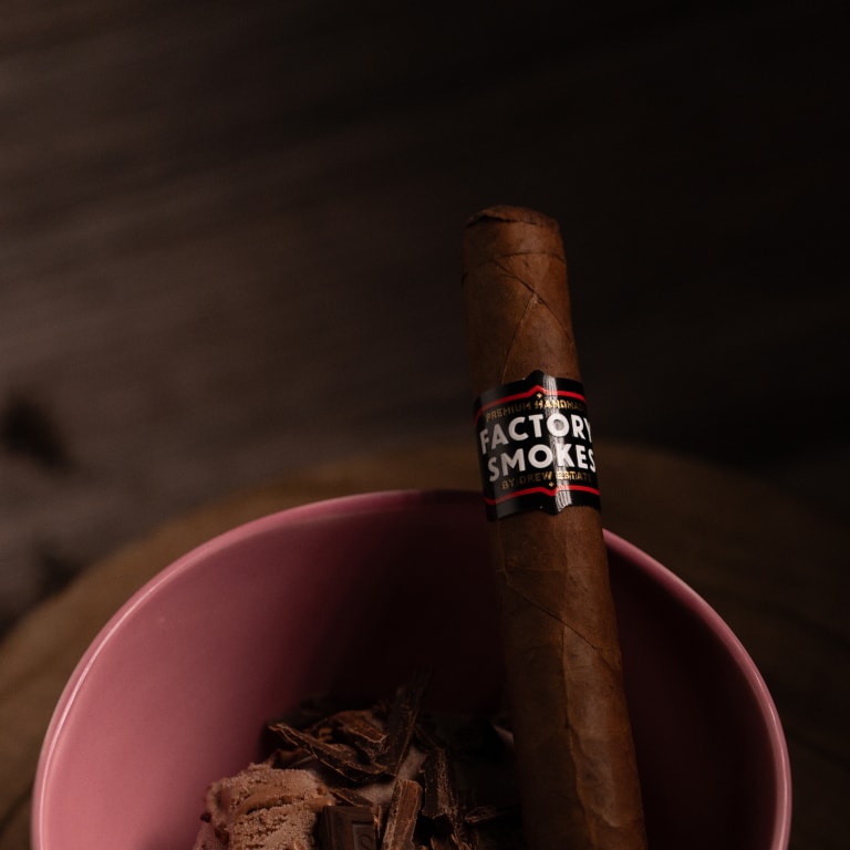 Factory Smokes Sweet cigar in a bowl