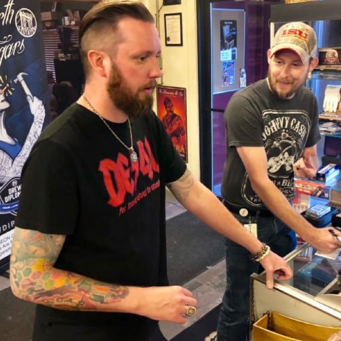 customers in a cigar shop