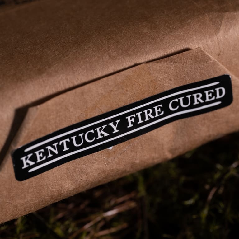 sticker that reads kentucky fire cured