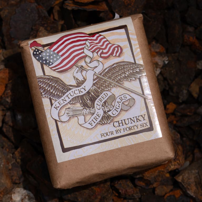kentucky fire cured original cigar box with an eagle holding an american flag