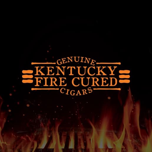 Logo of Kentucky Fire Cured Cigars featuring a rustic design that highlights the brand's unique smoking experience