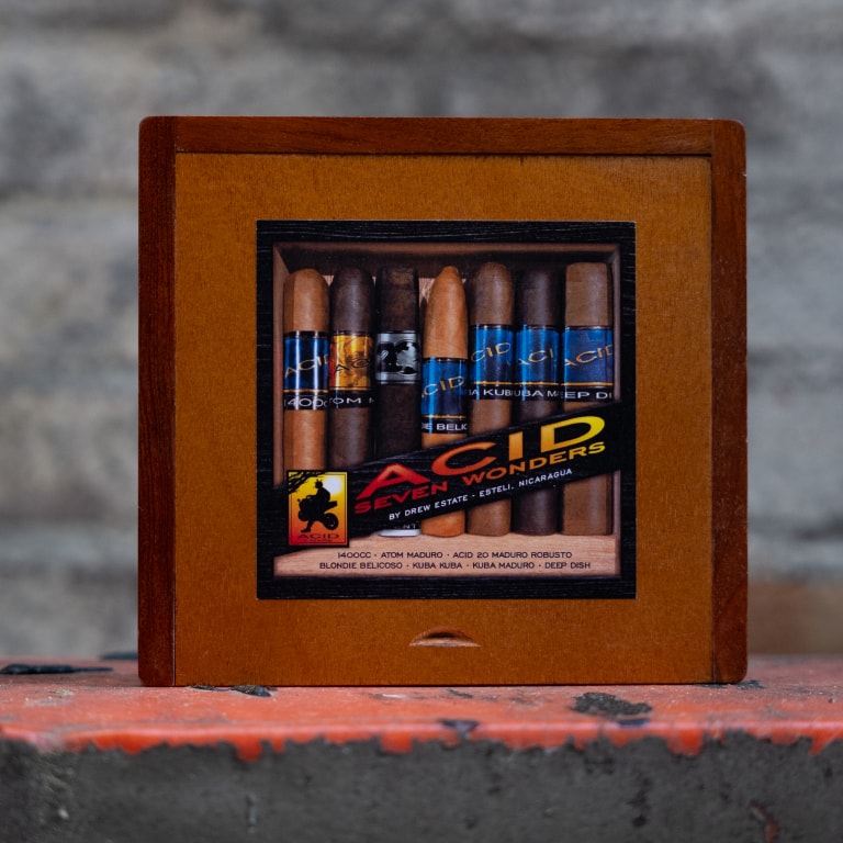 a box of assorted Acid cigars