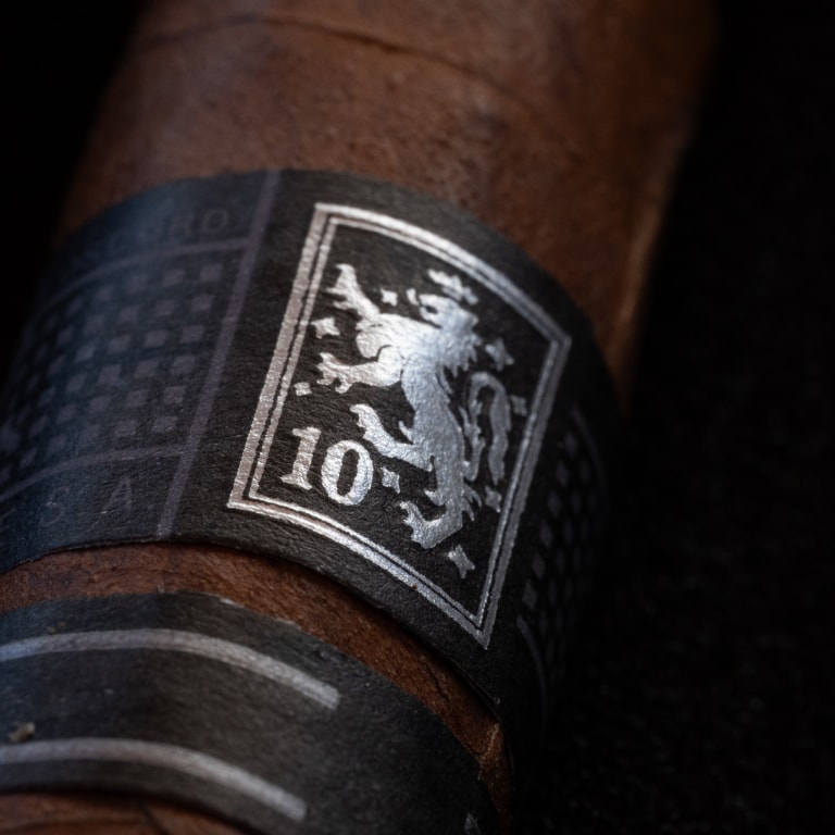 a detail of a Liga Privada cigar band