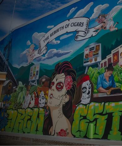 Drew Estate Factory Mural